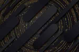 Free vector black paper cut shapes background