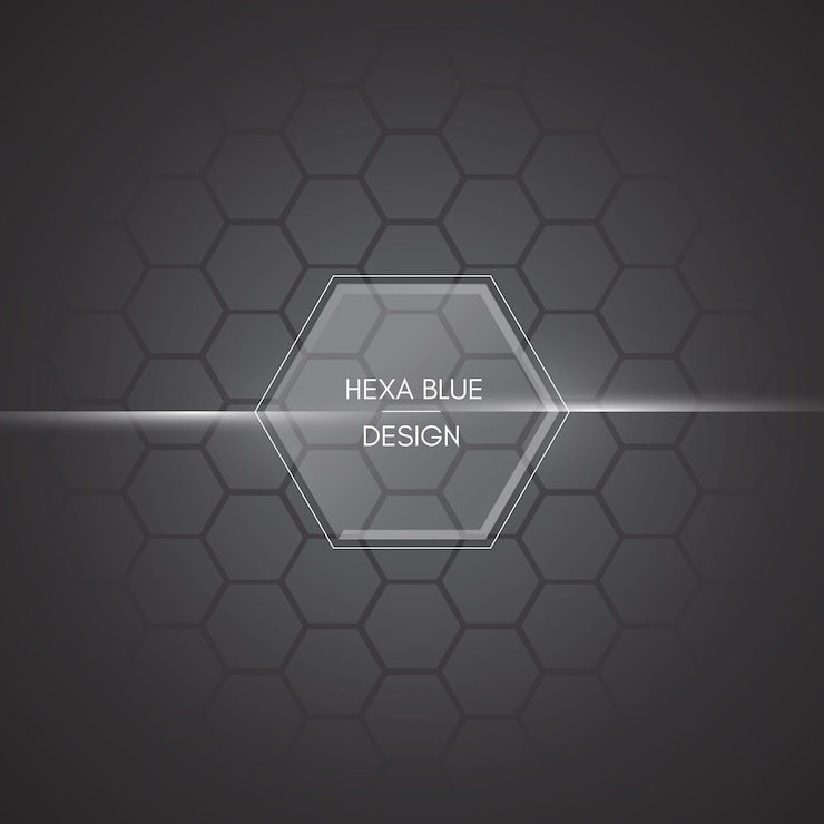 Free Vector black polygonal background with hexagons