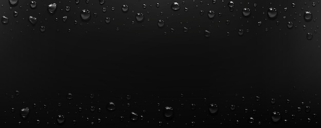 Free vector black realistic condensation water drop vector