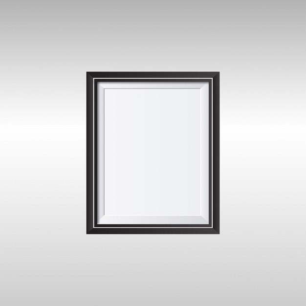 Black realistic photo frame