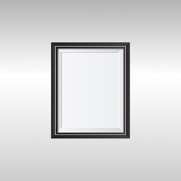 Black realistic photo frame