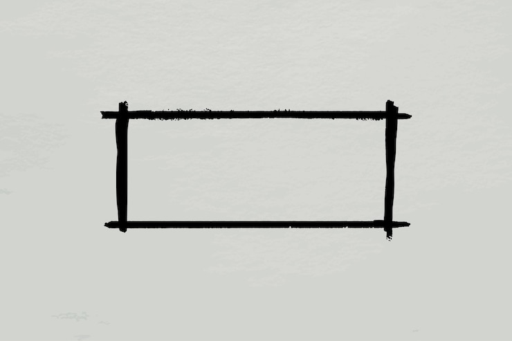 Free Vector black rectangle brush frame vector illustration