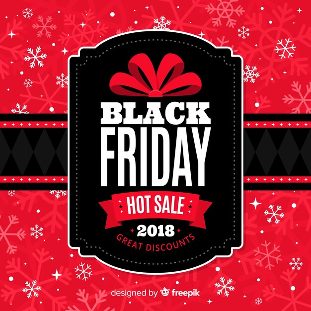 Free vector black and red black friday sale background