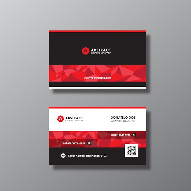 Black and red business card design