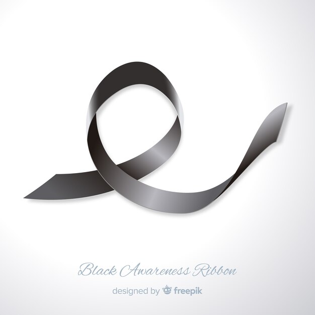 Black ribbon background