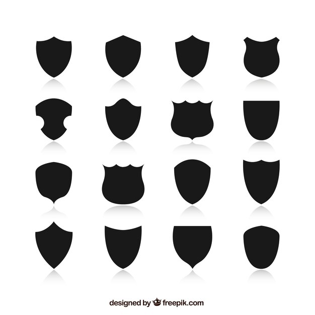 Black shields shapes