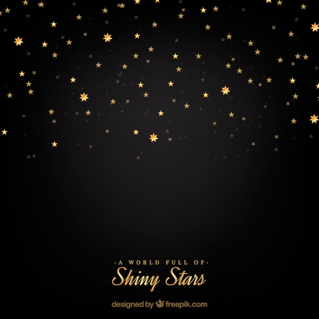 Black shiny star background