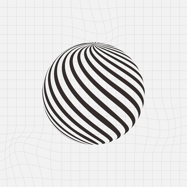 Черная сфера 3D формы