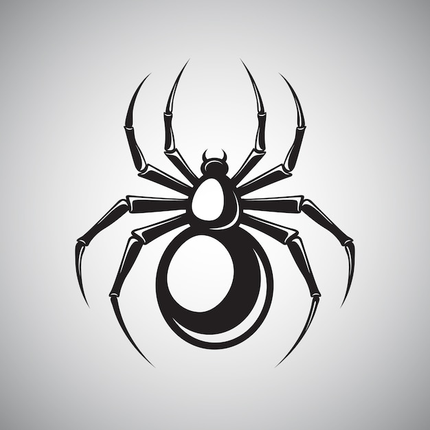 Бесплатное векторное изображение Эмблема черного паука