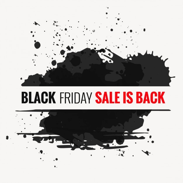 Black stains with black friday banner