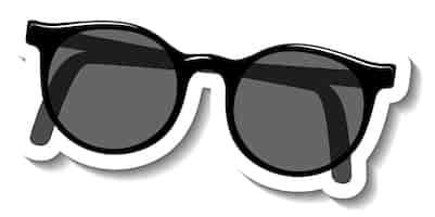 Free vector black sunglasses on white background