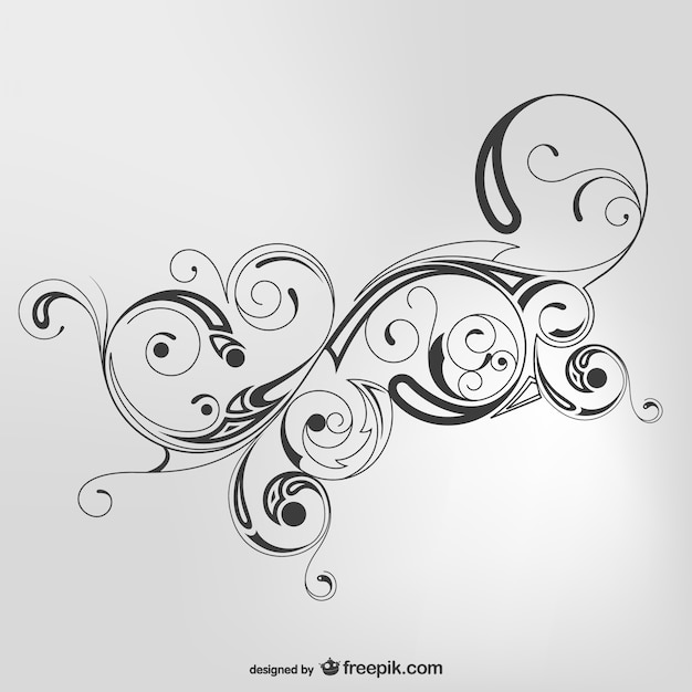 Free vector black swirls