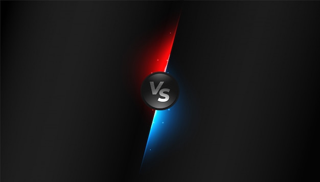 Black versus vs screen competition background design