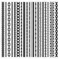 Free vector black vertical chains set