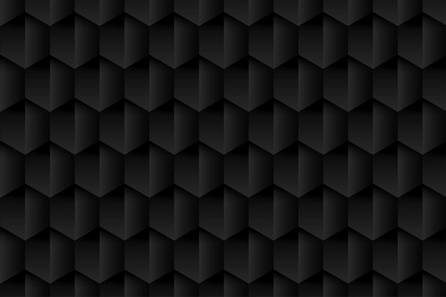 Free Vector | Black wallpaper in 3d hexagonal background