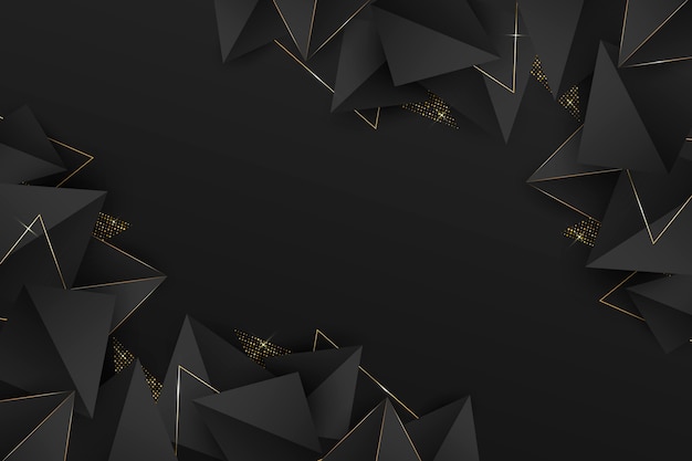 Free vector black wallpaper with abstract design