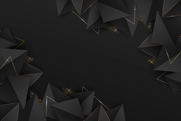 Black wallpaper with abstract design