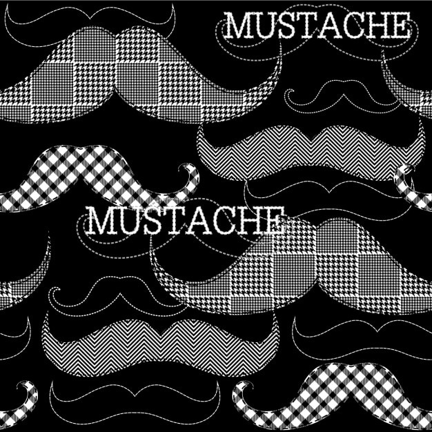 Free vector black wallpaper with mustaches