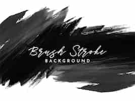 Free vector black watercolor brush stroke design background