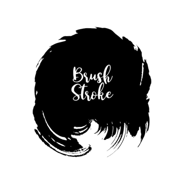 Free vector black watercolor brush stroke grunge design illustration