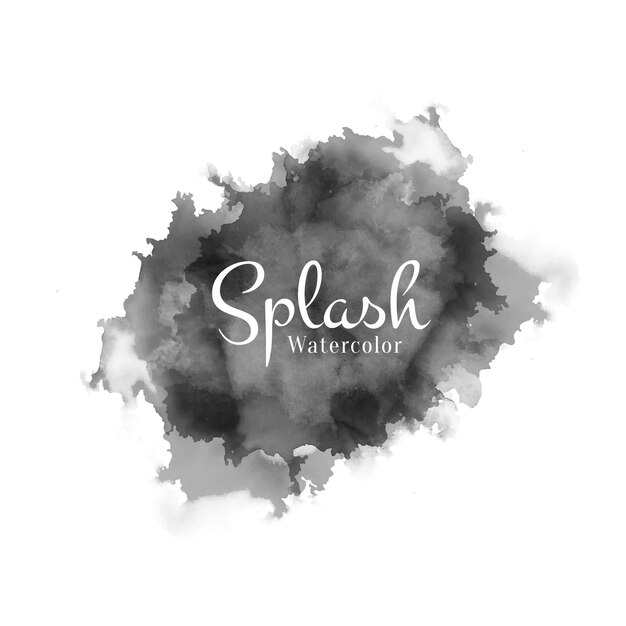 Black watercolor splash decorative design 