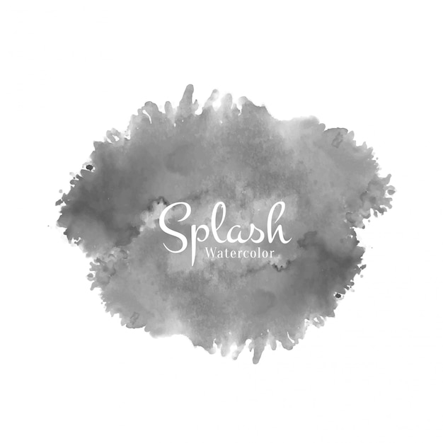 Black watercolor splash design