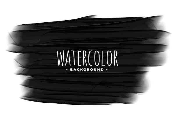 Free vector black watercolor texture grunge background