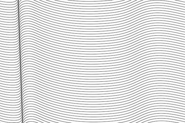 Бесплатное векторное изображение Фон черных волновых линий