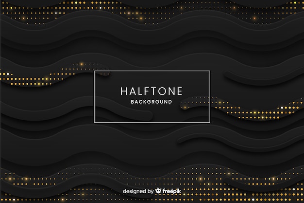 Free vector black waves background