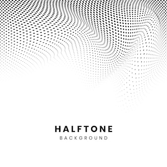 Black wavy halftone on white background vector