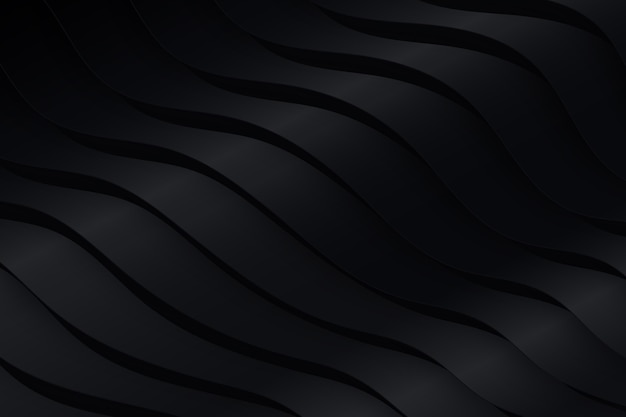 Black wavy shapes background