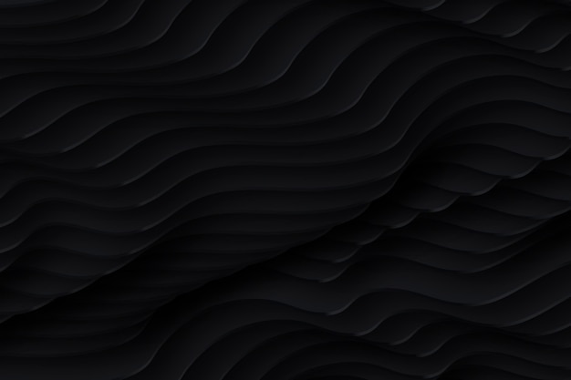 Free vector black wavy shapes background