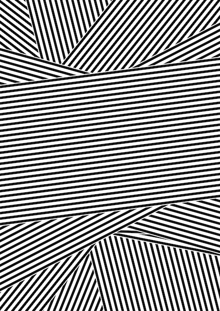 Black and white abstract striped design background