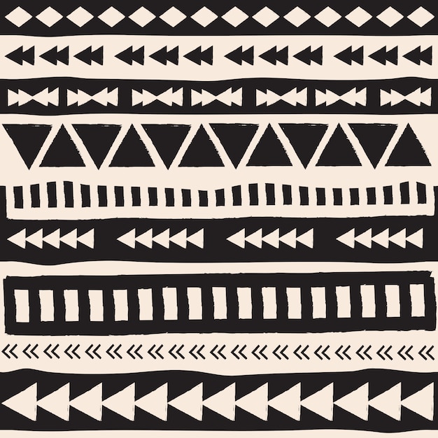 Free vector black and white aztec elements