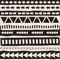 Free vector black and white aztec elements