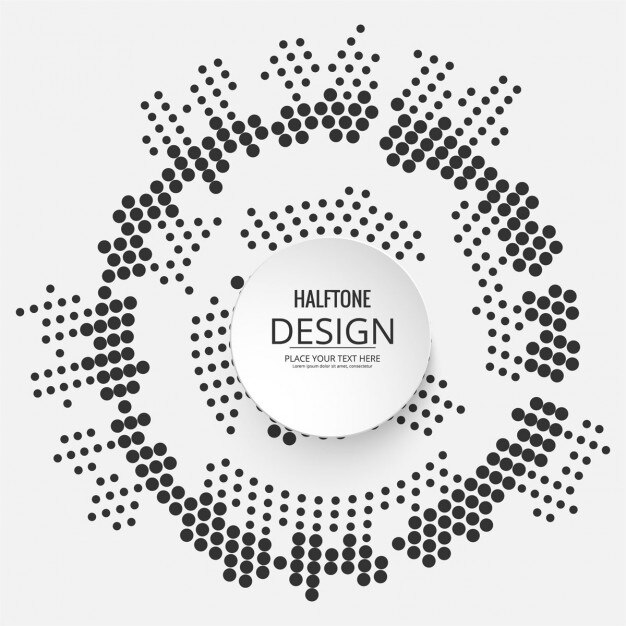 Free Vector black and white background with dotted texture
