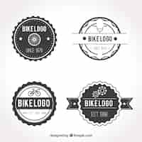 Free vector black and white bike logo