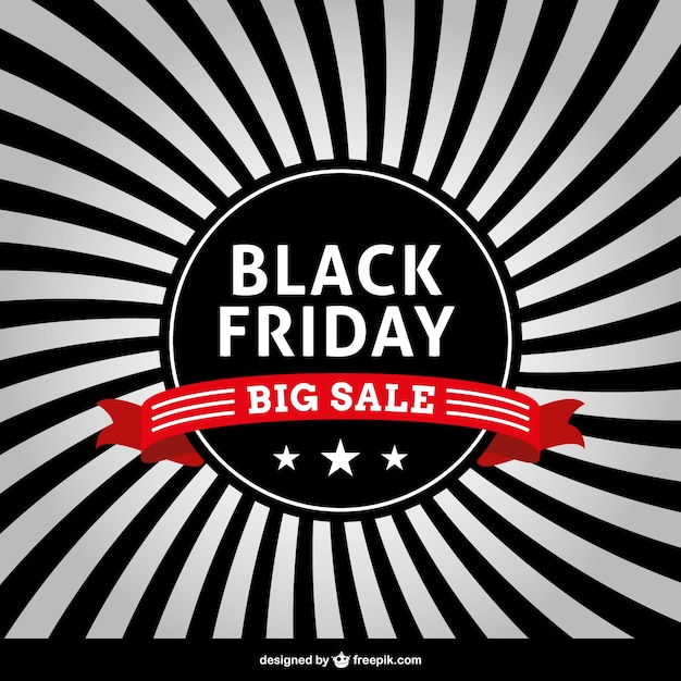 Free vector black and white black friday sale label