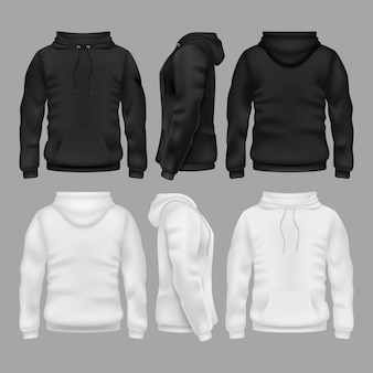 Download Hoodie jacket template Vector | Premium Download