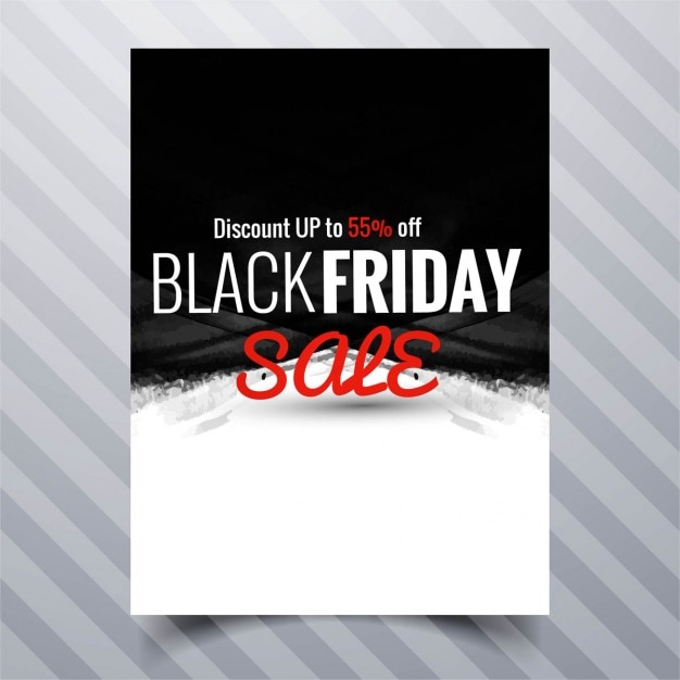 Free Vector black and white brochure, black friday