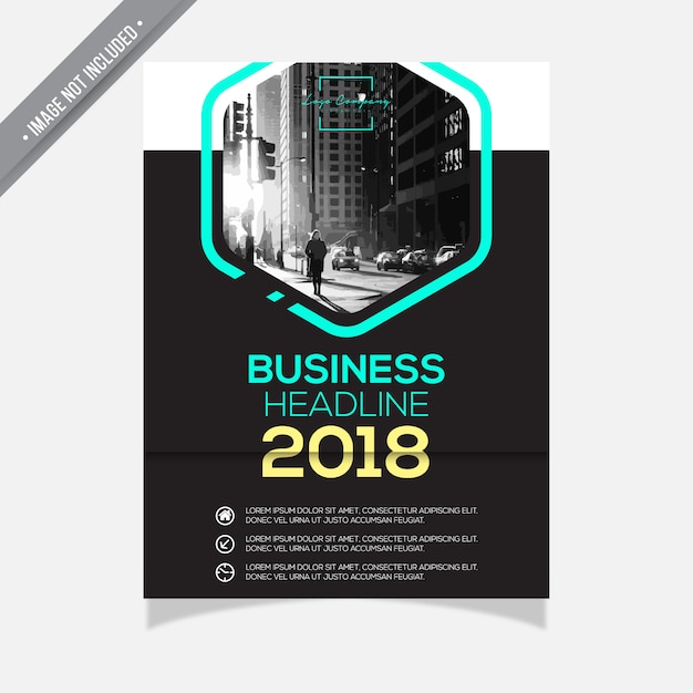 Black and white business brochure