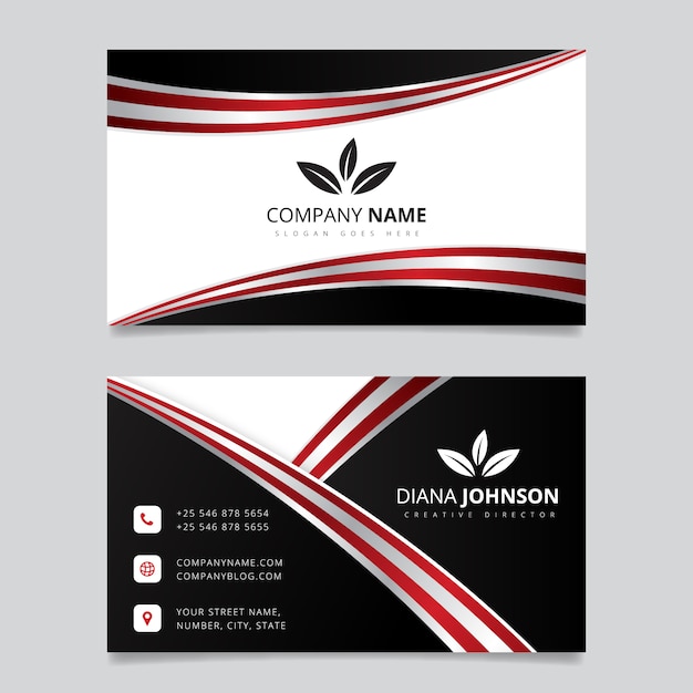 Black and white business card