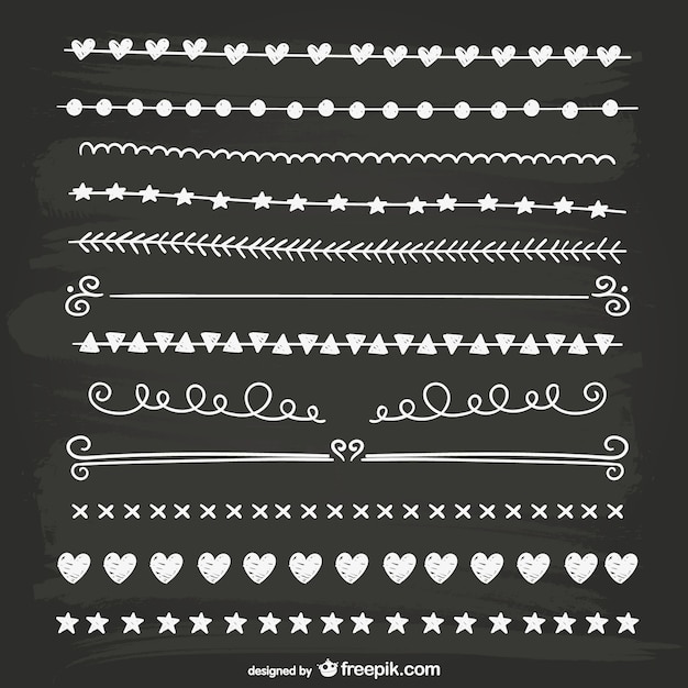 Black and white calligraphic separators