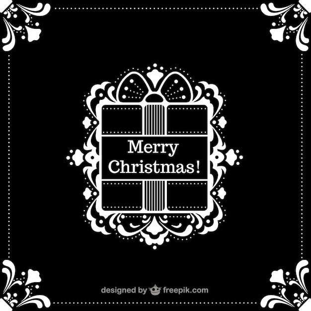Black and white Christmas background