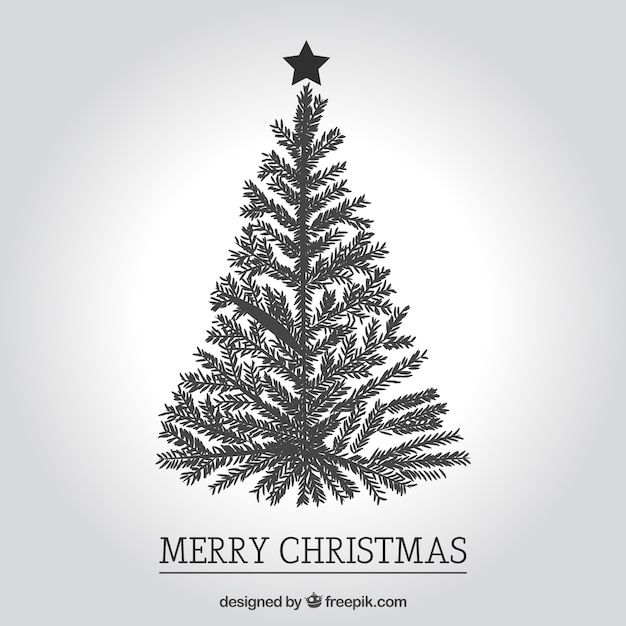 Free vector black and white christmas greetings