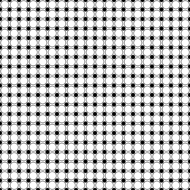 黒と白の円のパターン - ベクトルの背景