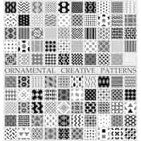 Free vector black and white creative patterns