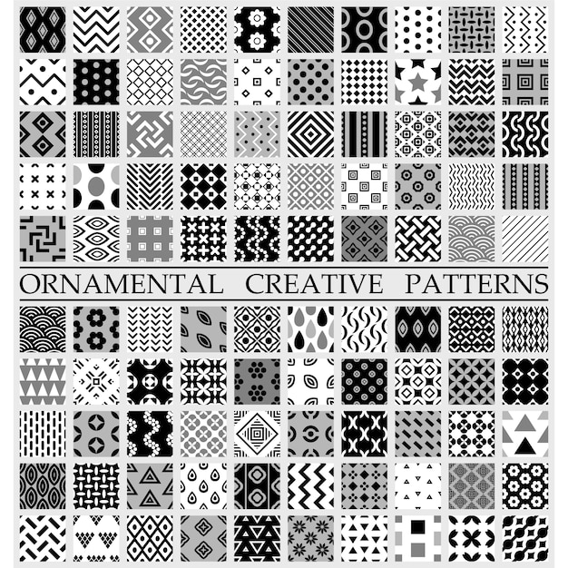 Black and white creative patterns