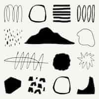Free vector black and white design elements