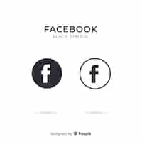 Free vector black and white facebook symbol